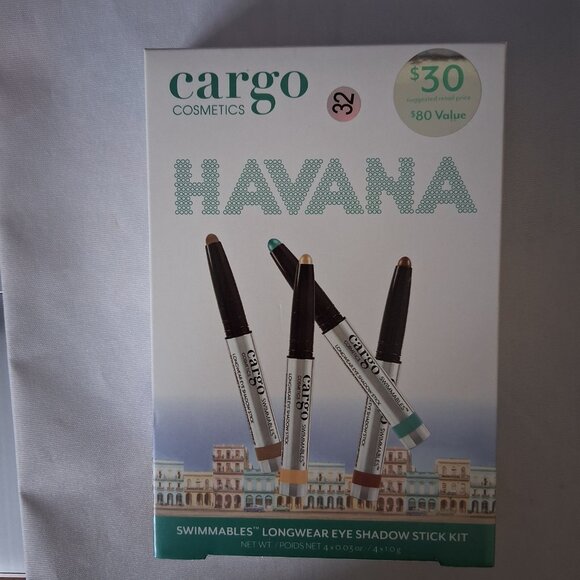 Cargo Cosmetics Havana Eye Shadow Stick Kit Longwear Swimmables NIB - Picture 1 of 3